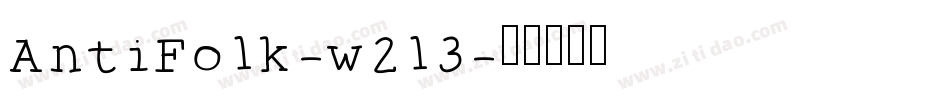 AntiFolk-w2l3字体转换
