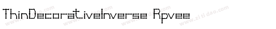 ThinDecorativeInverse-Rpvee字体转换