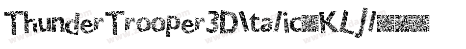 ThunderTrooper3DItalic-KLJl字体转换