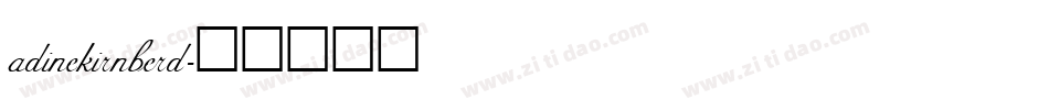 adinekirnberd字体转换