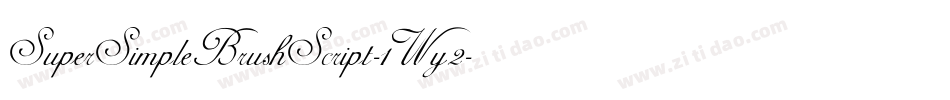 SuperSimpleBrushScript-1Wy2字体转换