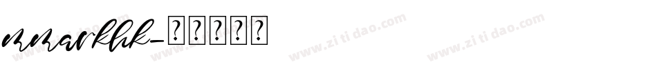 mmarkhk字体转换