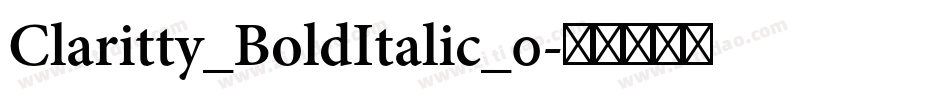 Claritty_BoldItalic_0字体转换