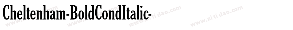 Cheltenham-BoldCondItalic字体转换