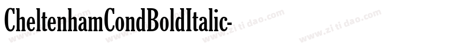 CheltenhamCondBoldItalic字体转换