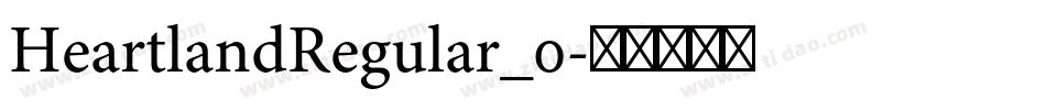 HeartlandRegular_0字体转换