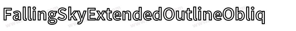 FallingSkyExtendedOutlineOblique-YBO2字体转换