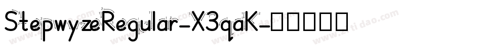 StepwyzeRegular-X3qaK字体转换