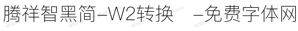 腾祥智黑简-W2转换器字体转换