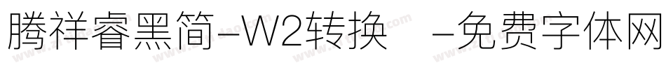 腾祥睿黑简-W2转换器字体转换