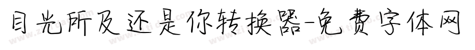目光所及还是你转换器字体转换