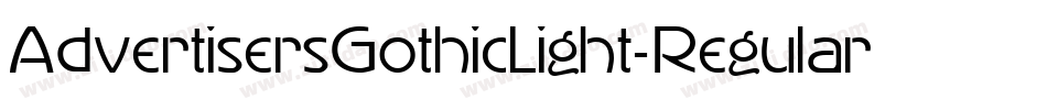AdvertisersGothicLight-Regular字体转换