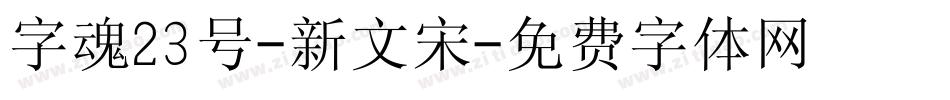 字魂23号-新文宋字体转换