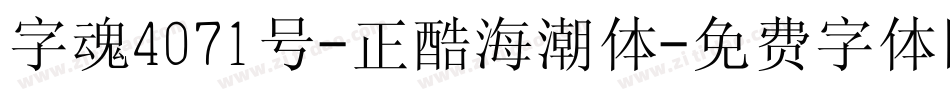 字魂4071号-正酷海潮体字体转换