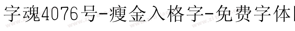 字魂4076号-瘦金入格字字体转换