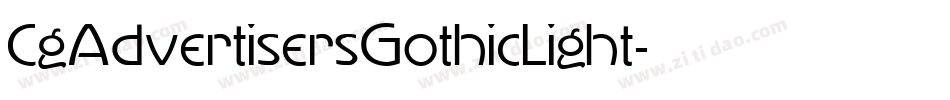 CgAdvertisersGothicLight字体转换