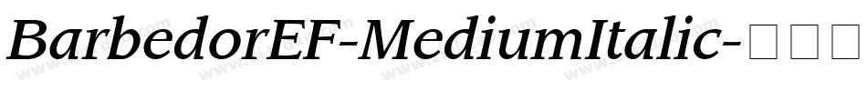 BarbedorEF-MediumItalic字体转换