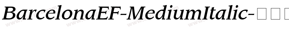 BarcelonaEF-MediumItalic字体转换