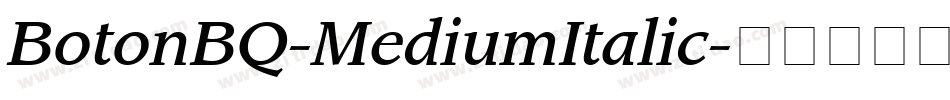 BotonBQ-MediumItalic字体转换