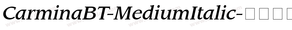 CarminaBT-MediumItalic字体转换