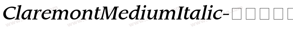 ClaremontMediumItalic字体转换