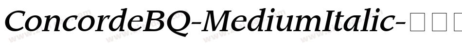 ConcordeBQ-MediumItalic字体转换
