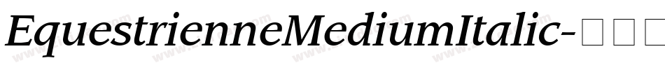 EquestrienneMediumItalic字体转换