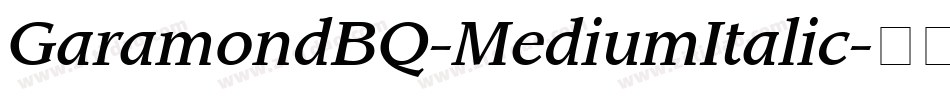 GaramondBQ-MediumItalic字体转换