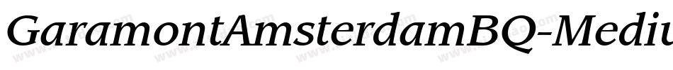 GaramontAmsterdamBQ-MediumItalic字体转换