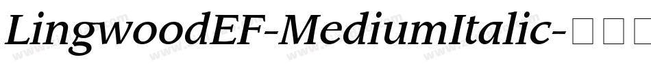 LingwoodEF-MediumItalic字体转换