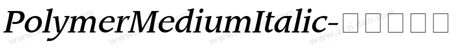 PolymerMediumItalic字体转换