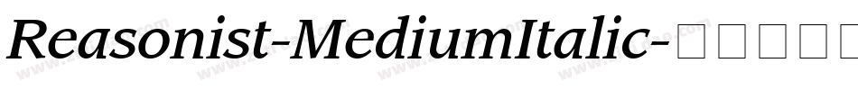 Reasonist-MediumItalic字体转换