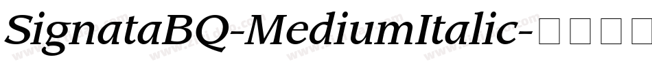 SignataBQ-MediumItalic字体转换