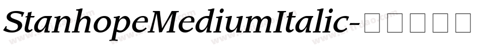 StanhopeMediumItalic字体转换