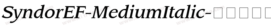 SyndorEF-MediumItalic字体转换