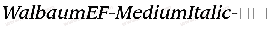 WalbaumEF-MediumItalic字体转换