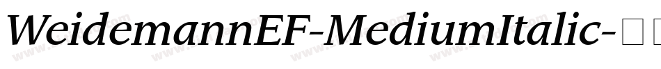 WeidemannEF-MediumItalic字体转换