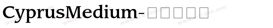 CyprusMedium字体转换