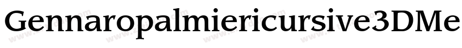 Gennaropalmiericursive3DMedium-Roxe字体转换