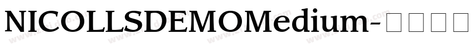 NICOLLSDEMOMedium字体转换