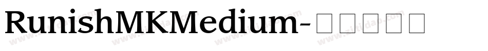 RunishMKMedium字体转换
