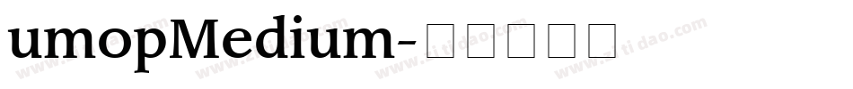 umopMedium字体转换