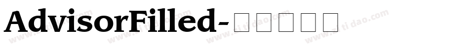 AdvisorFilled字体转换