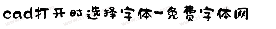 cad打开时选择字体字体转换