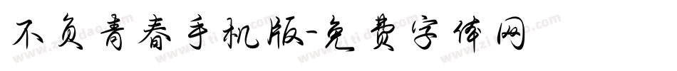 不负青春手机版字体转换