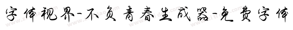 字体视界-不负青春生成器字体转换