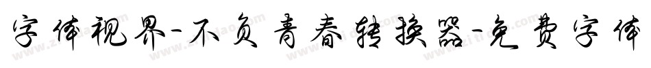 字体视界-不负青春转换器字体转换