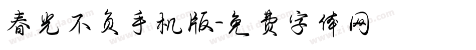 春光不负手机版字体转换