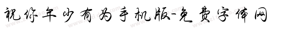 祝你年少有为手机版字体转换