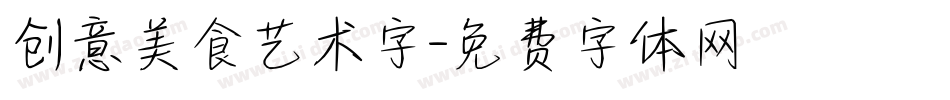 创意美食艺术字字体转换